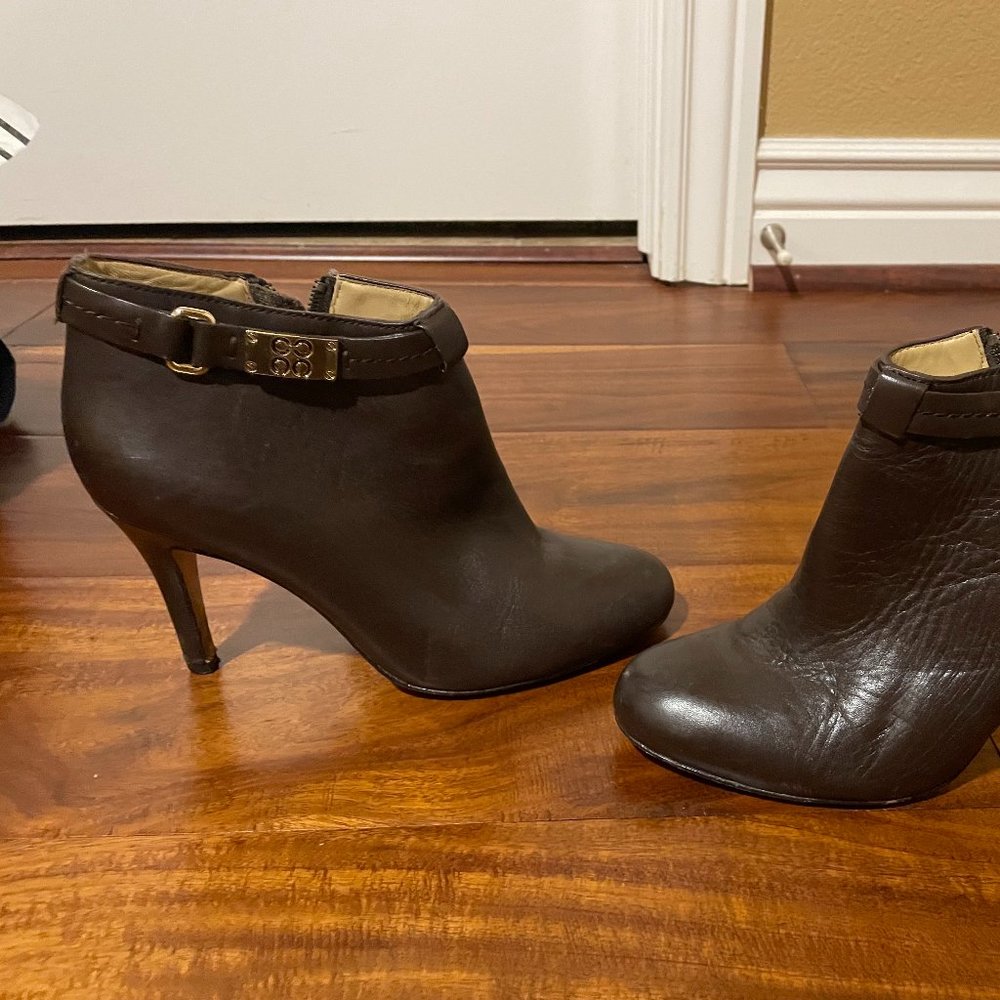 Coach Brown Leather Booties